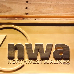 Northwest Airlines Wood Sign