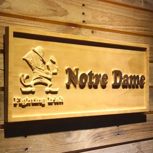 Notre Dame Fighting Irish Helmet Wood Sign