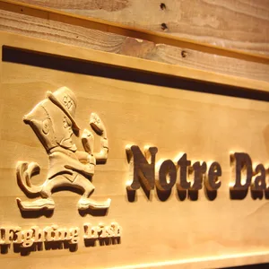 Notre Dame Fighting Irish Helmet Wood Sign