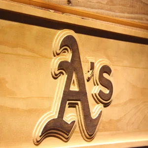 Oakland Athletics A's Logo Wood Sign