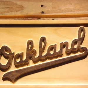 Oakland Athletics Oakland Wordmark Wood Sign