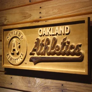 Oakland Athletics Wood Sign