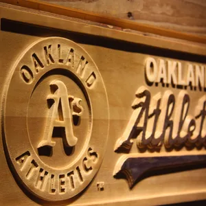 Oakland Athletics Wood Sign