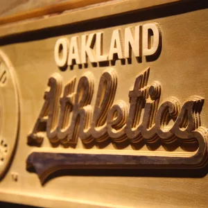Oakland Athletics Wood Sign