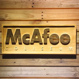 Oakland Raiders McAfee Colisuem Wood Sign - Legacy Edition
