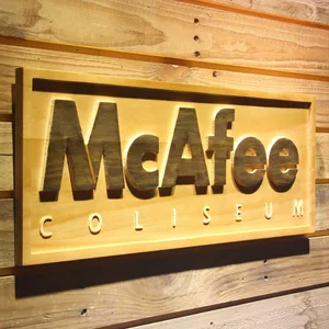 Oakland Raiders McAfee Colisuem Wood Sign - Legacy Edition