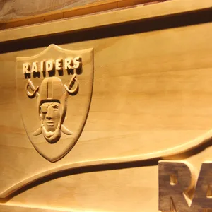Oakland Raiders Split Wood Sign