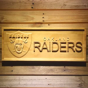 Oakland Raiders Wood Sign