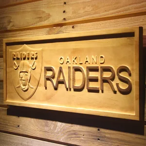 Oakland Raiders Wood Sign