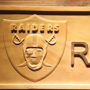 Oakland Raiders Wood Sign