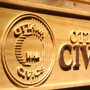 Ottawa Civics Wood Sign - Legacy Edition