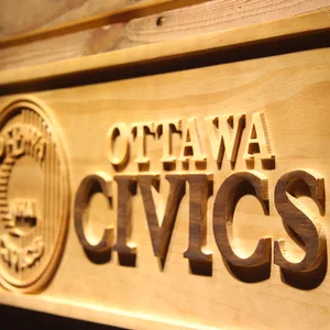 Ottawa Civics Wood Sign - Legacy Edition