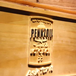 Pennzoil Ask For It Wood Sign
