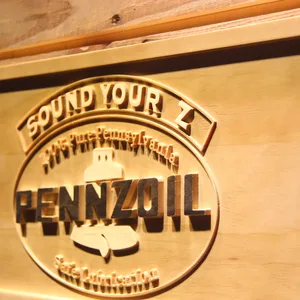 Pennzoil Sound Your Z Wood Sign