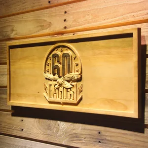 Philadelphia Eagles 60th Anniversary Logo Wood Sign - Legacy Edition