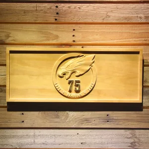Philadelphia Eagles 75th Anniversary Logo Wood Sign - Legacy Edition