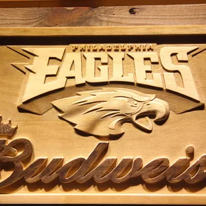 Philadelphia Eagles Budweiser Wood Sign