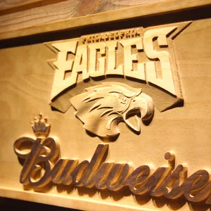 Philadelphia Eagles Budweiser Wood Sign