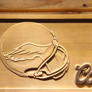 Philadelphia Eagles Coors Light Helmet Wood Sign