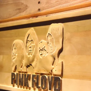 Pink Floyd Faces Wood Sign