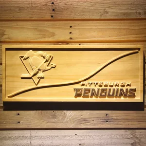 Pittsburgh Penguins Split Wood Sign