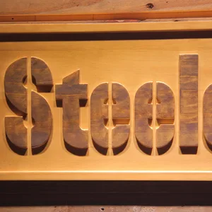 Pittsburgh Steelers 2 Wood Sign