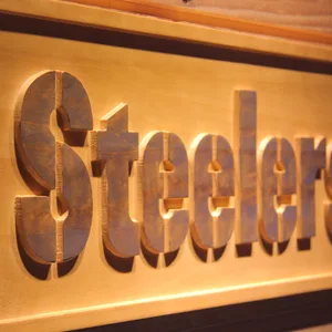 Pittsburgh Steelers 2 Wood Sign