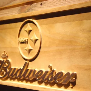 Pittsburgh Steelers Budweiser Wood Sign