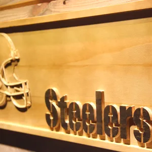 Pittsburgh Steelers Helmet Wood Sign