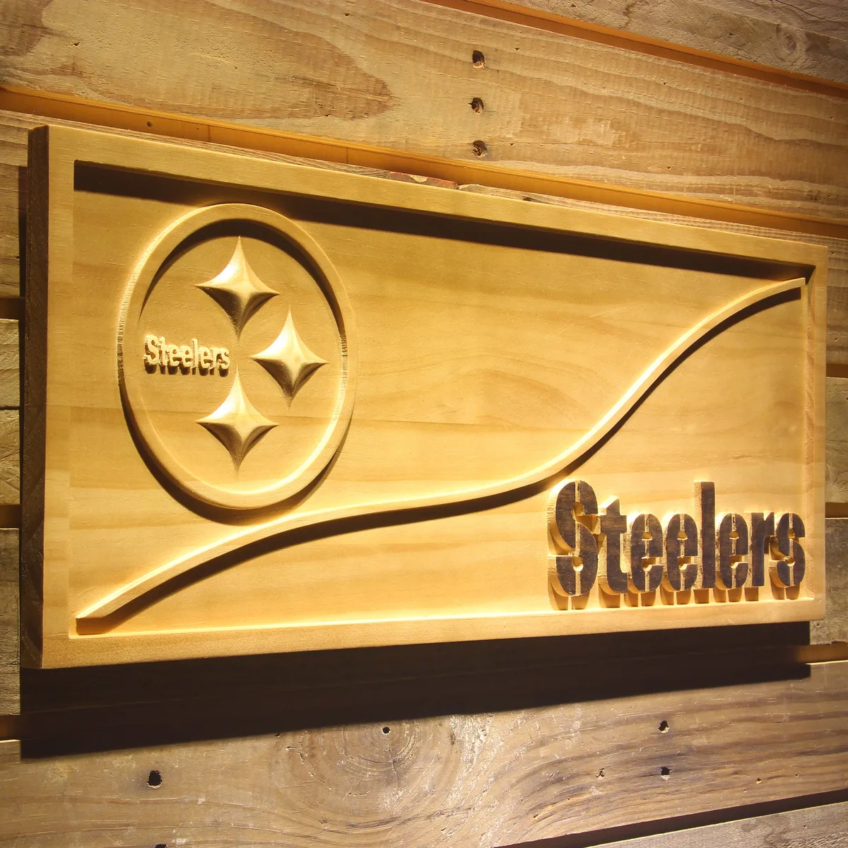 Pittsburgh Steelers Split Wood Sign
