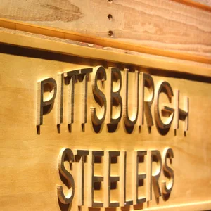 Pittsburgh Steelers Text Wood Sign