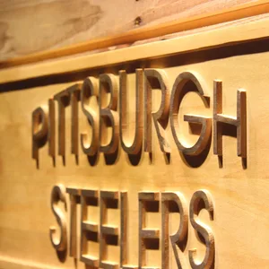 Pittsburgh Steelers Text Wood Sign
