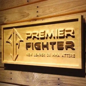 Premier Fighter Wood Sign