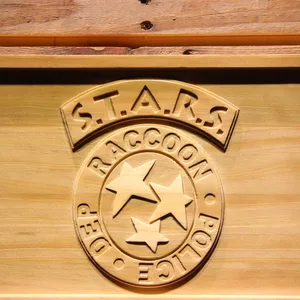 Resident Evil STARS Wood Sign