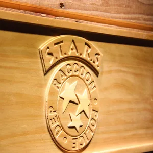Resident Evil STARS Wood Sign