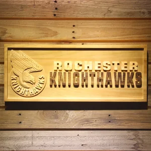 Rochester Knighthawks Wood Sign