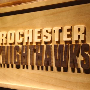 Rochester Knighthawks Wood Sign