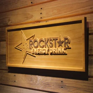 Rockstar Energy Drink Wood Sign