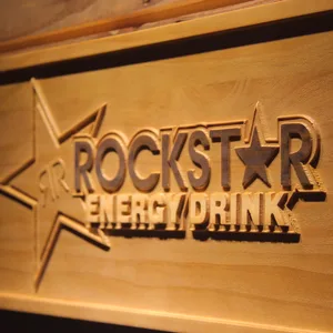 Rockstar Energy Drink Wood Sign