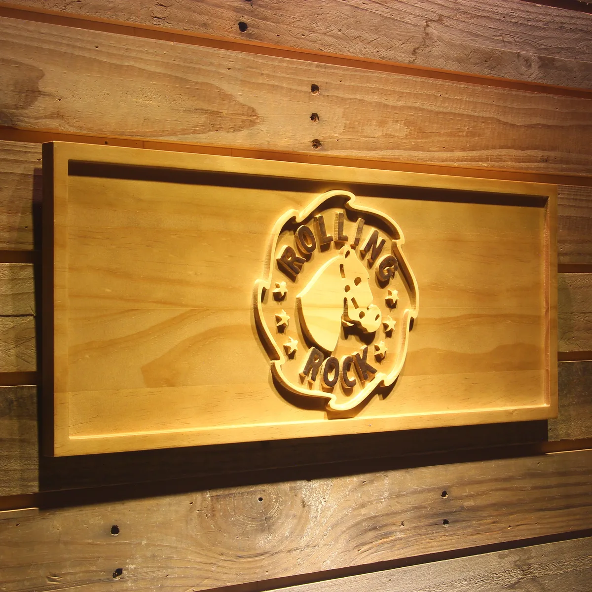 Rolling Rock Wood Sign