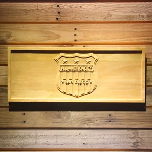 San Diego Chargers 1963 Helmet Logo Wood Sign - Legacy Edition