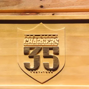 San Diego Chargers 35th Anniversary Logo Wood Sign - Legacy Edition
