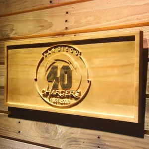 San Diego Chargers 40th Anniversary Logo Wood Sign - Legacy Edition