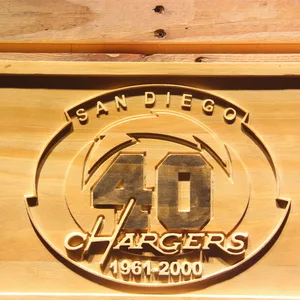 San Diego Chargers 40th Anniversary Logo Wood Sign - Legacy Edition