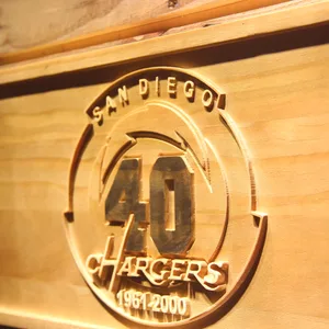 San Diego Chargers 40th Anniversary Logo Wood Sign - Legacy Edition