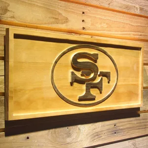 San Francisco 49ers 1968-1995 Logo Wood Sign - Legacy Edition