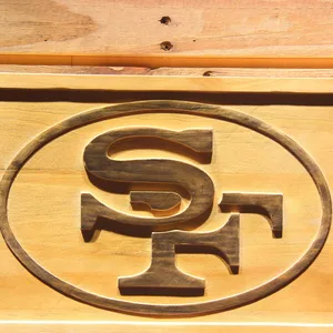 San Francisco 49ers 1968-1995 Logo Wood Sign - Legacy Edition