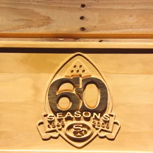 San Francisco 49ers 60th Anniversary Logo Wood Sign - Legacy Edition