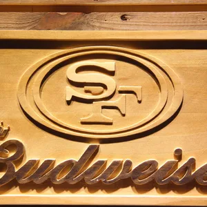 San Francisco 49ers Budweiser Wood Sign