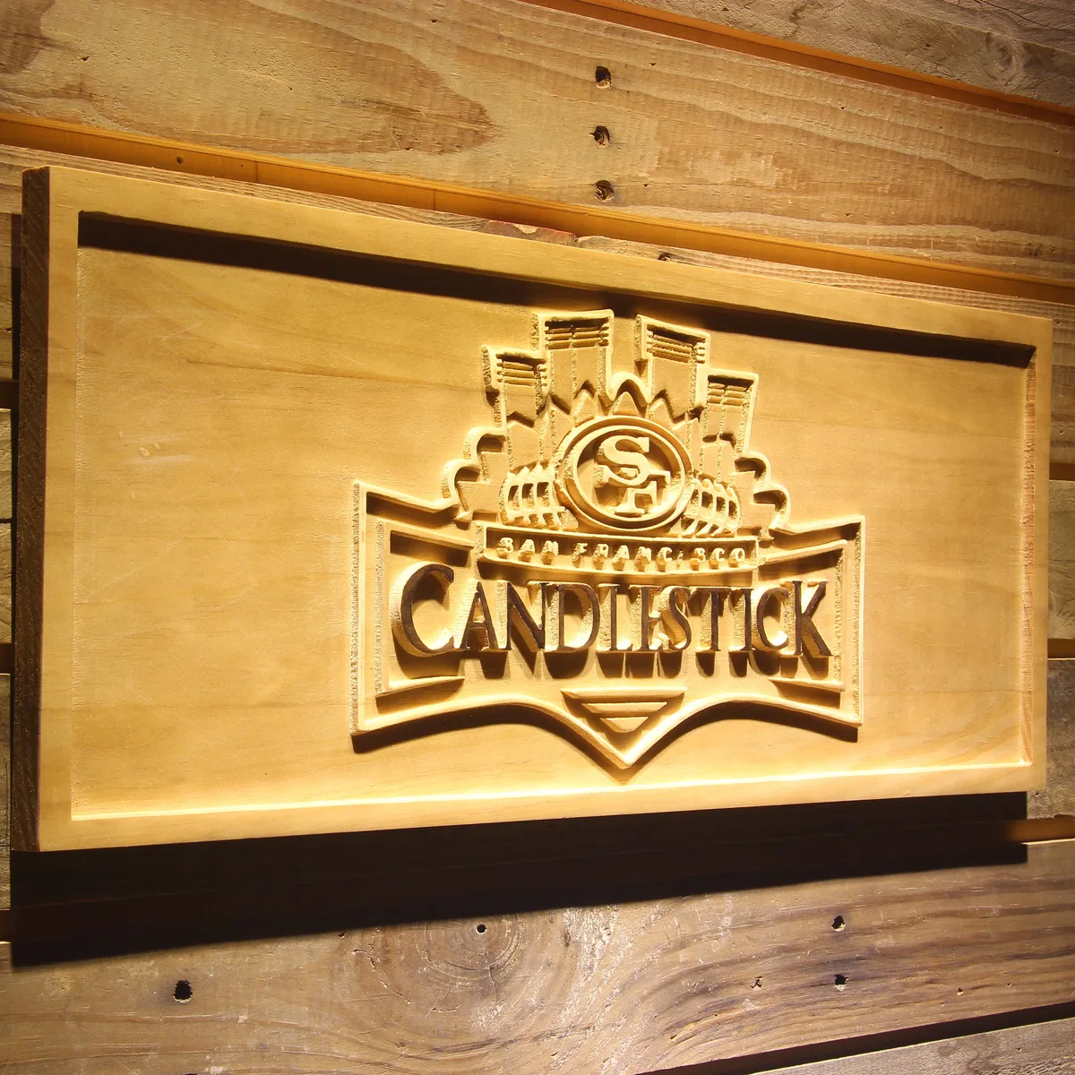 San Francisco 49ers Candlestick Park Wood Sign